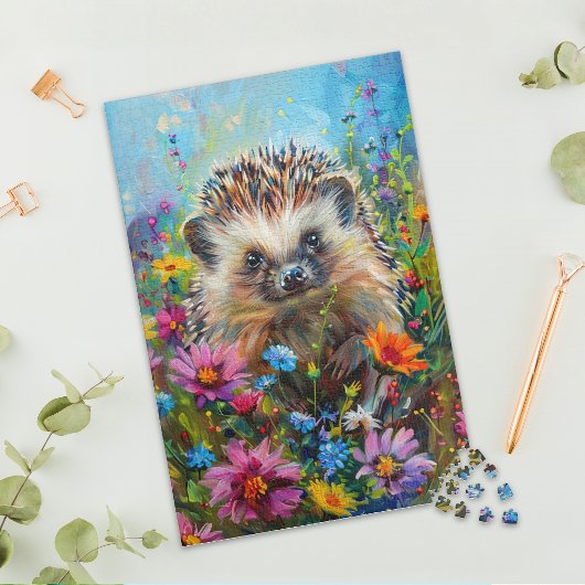 Egel in Wildbloemenveld Legpuzzel