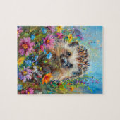 Egel in Wildbloemenveld Legpuzzel (Horizontaal)