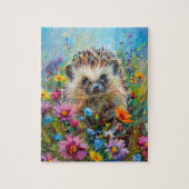 Egel in Wildbloemenveld Legpuzzel (Verticaal)