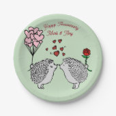 Egel jubileum papieren borden papieren bordje (Voorkant)