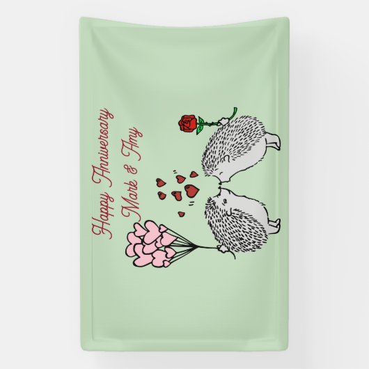 Egel jubileumbanner spandoek (Verticaal)