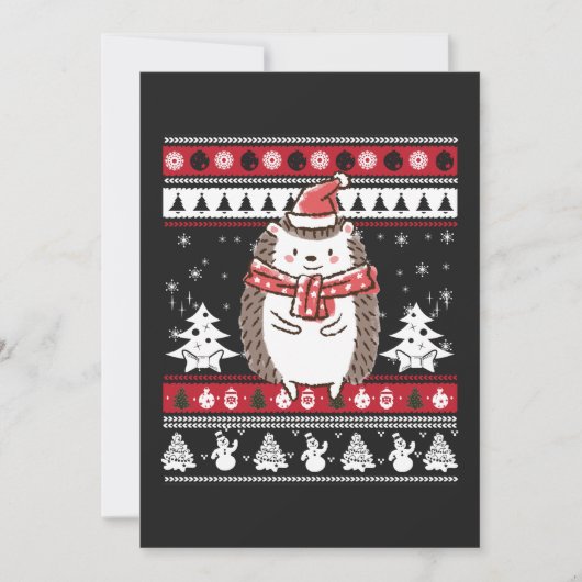 Egel kerst kaart (Voorkant)