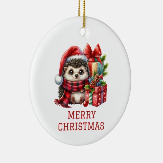 Egel kerst keramisch ornament (Rechts)