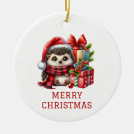 Egel kerst keramisch ornament