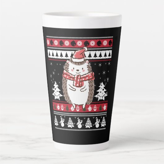 Egel kerst latte mok (Voorkant)