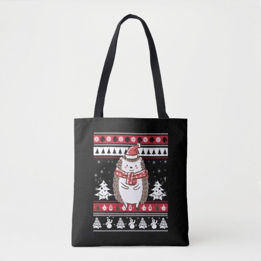 Egel kerst tote bag (Voorkant)