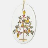 Egel kerstboom keramisch ornament (Links)