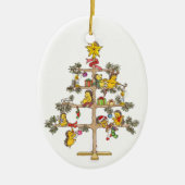 Egel kerstboom keramisch ornament (Voorkant)