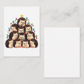 Egel Kerstboom Vrolijk Kerstfeest Notitiekaartje (Voorkant / Achterkant)