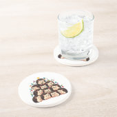 Egel Kerstboom Vrolijk Kerstfeest Zandsteen Onderzetter (Zijkant)