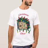 Egel kerstfeest plezier t-shirt (Voorkant)