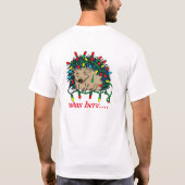 Egel kerstfeest plezier t-shirt (Achterkant)