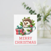 Egel Kerstkaart (Staand voorkant)