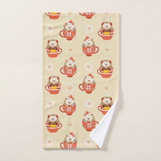 Egel-kerstpatroon Bad Handdoek (Handdoek)