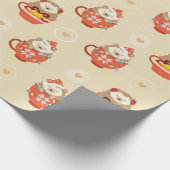 Egel-kerstpatroon Cadeaupapier (Hoek)