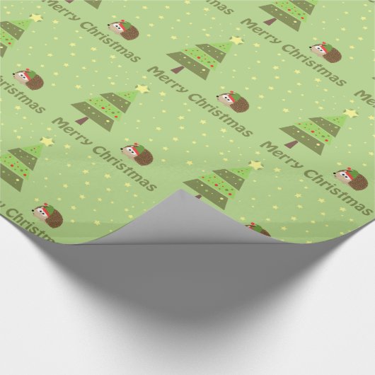 Egel-kerstscène Cadeaupapier (Hoek)