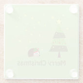 Egel-kerstscène Glazen Onderzetter (Achterkant)