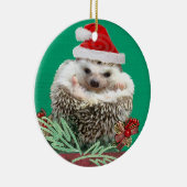 Egel kerstversiering keramisch ornament (Rechts)