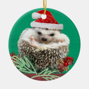 Egel kerstversiering keramisch ornament