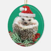 Egel kerstversiering keramisch ornament (Links)