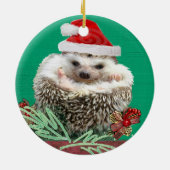 Egel kerstversiering keramisch ornament (Achterkant)