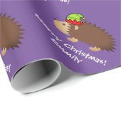 Egel-kind met kerst omhuld egel cadeaupapier (Rol Hoek)