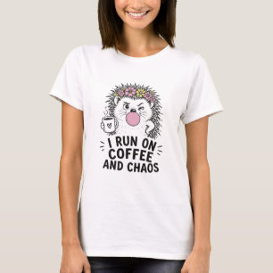 Egel 'Koffie en Chaos' T-shirt