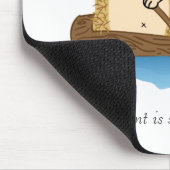 Egel-koppel dat op een houten boot vaart muismat (Hoek)