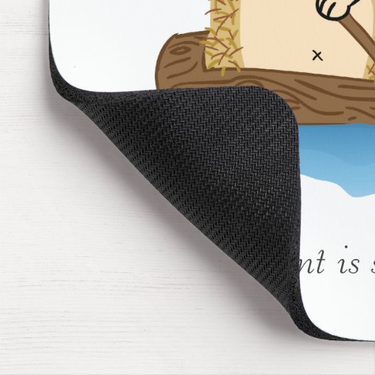 Egel-koppel dat op een houten boot vaart muismat (Hoek)