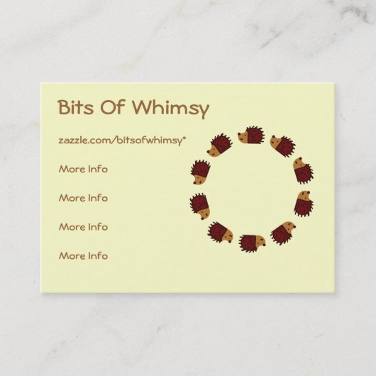 Egel kruising! visitekaartje (Voorkant)