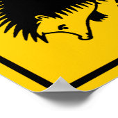 Egel kruiste wegteken poster (Hoek)