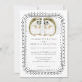 Egel Lesbian Gay Brides Wedding Kaart (Voorkant)