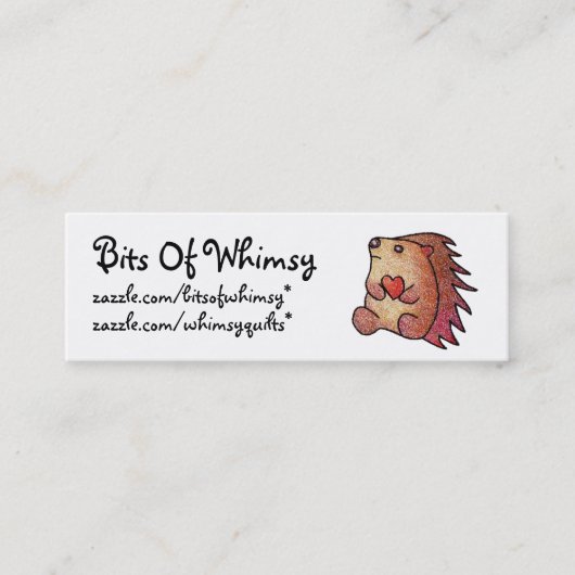 Egel-liefde! Mini Visitekaartje (Voorkant)