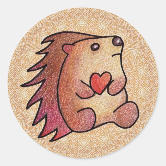 Egel-liefde! Ronde Sticker (Voorkant)