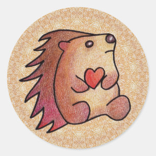 Egel-liefde! Ronde Sticker