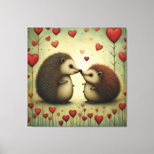 Egel Love 1 Canvas Afdruk (Voorkant)