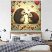 Egel Love 1 Canvas Afdruk (Insitu (Slaapkamer))