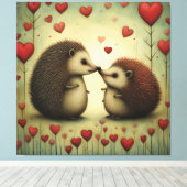 Egel Love 1 Canvas Afdruk (Insitu (Houten vloer))