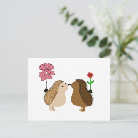 Egel Love  Briefkaart (Staand voorkant)