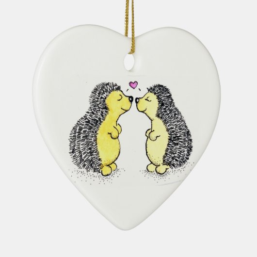 Egel Love Keramisch Ornament (Rechts)