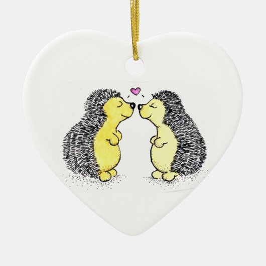 Egel Love Keramisch Ornament (Voorkant)