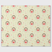 Egel Love Pattern Cadeaupapier (Vlak)