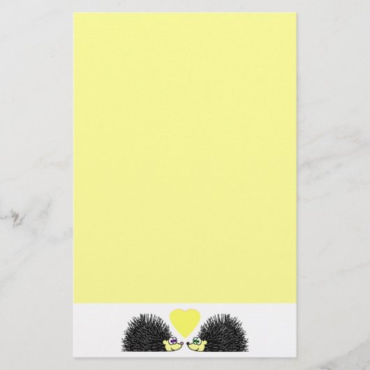 Egel Love Stationery - Geel Briefpapier (Voorkant)
