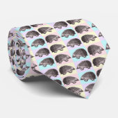 Egel Lover's Stropdas - Roze Aqua Yellow Backgroun (Opgerold)