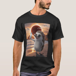 Egel maakt een selfie Totale Maansverduistering Ma T-shirt