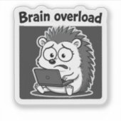 Egel Meme Cartoon Grappig  Sticker (Voorkant)