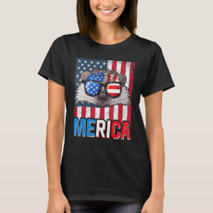 Egel Merica 4 juli Amerikaanse patriottische heide T-shirt