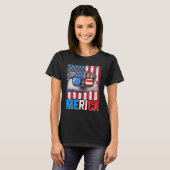 Egel Merica 4 juli Amerikaanse patriottische heide T-shirt (Voorkant volledig)