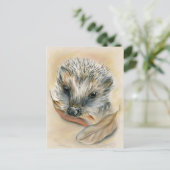 Egel met Autumn Leaves Briefkaart (Staand voorkant)