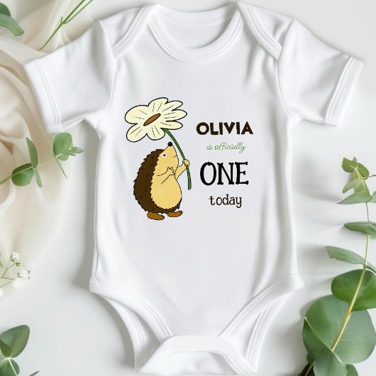 Egel met bloem romper